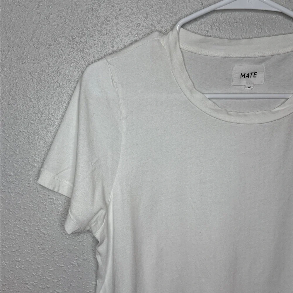 Mate Women's White Crewneck T-Shirt Size Medium - Picture 2 of 2